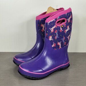 Bogs Classic Unicorns Multi Boot, Purple/Multicolor, Little Kid Size 4 US / 37